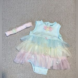 Girls mLittle Me Romper Size 6 months